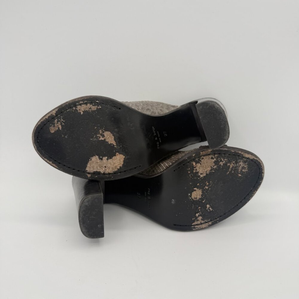 Rag & Bone Tristan Python Embossed Leather Mule Sandal 37 - Picture 8 of 9